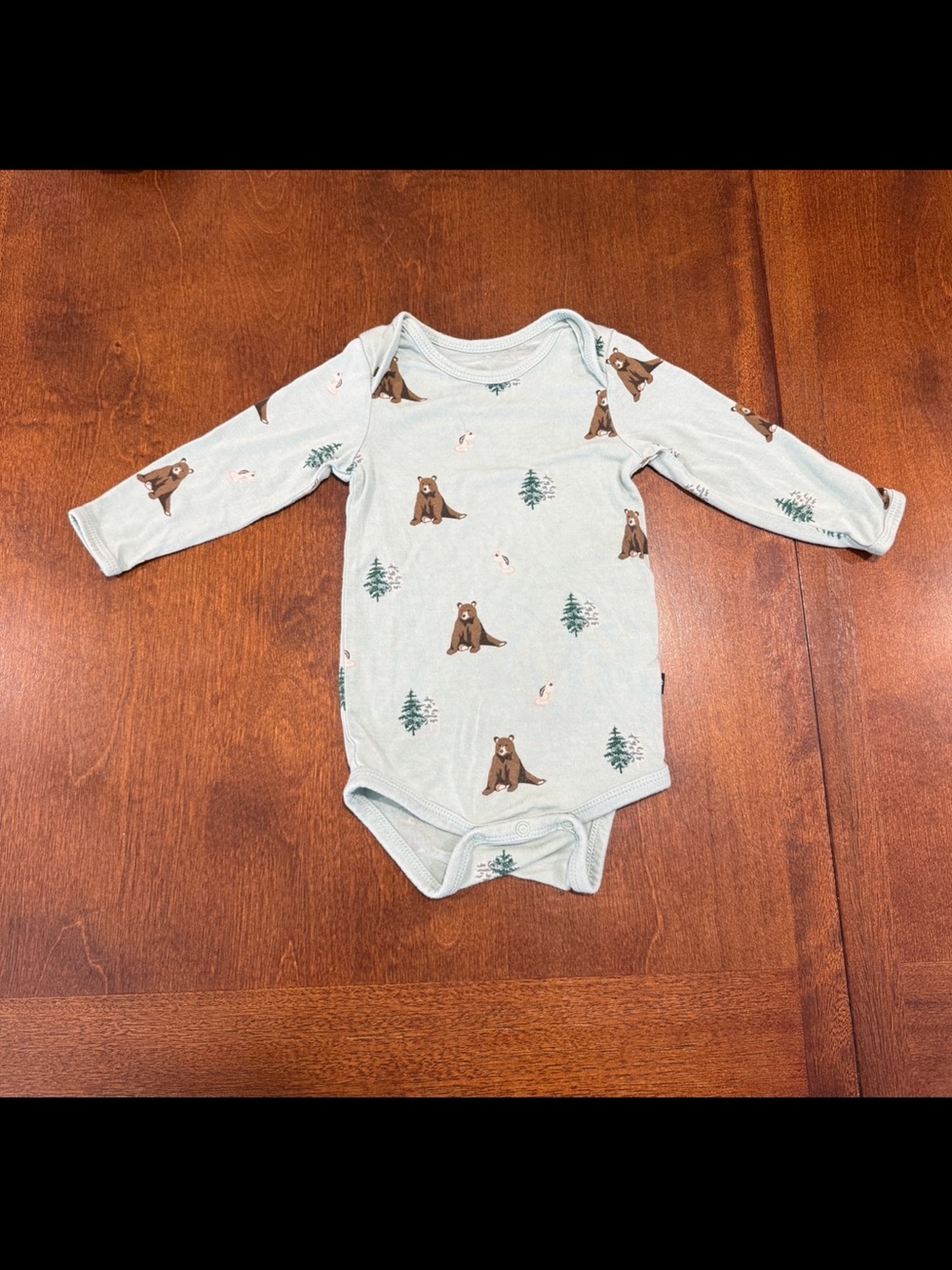 Kyte BABY Trail Long-Sleeve Baby Bodysuit with Bear and Squirrel Print - Picture 2 of 4